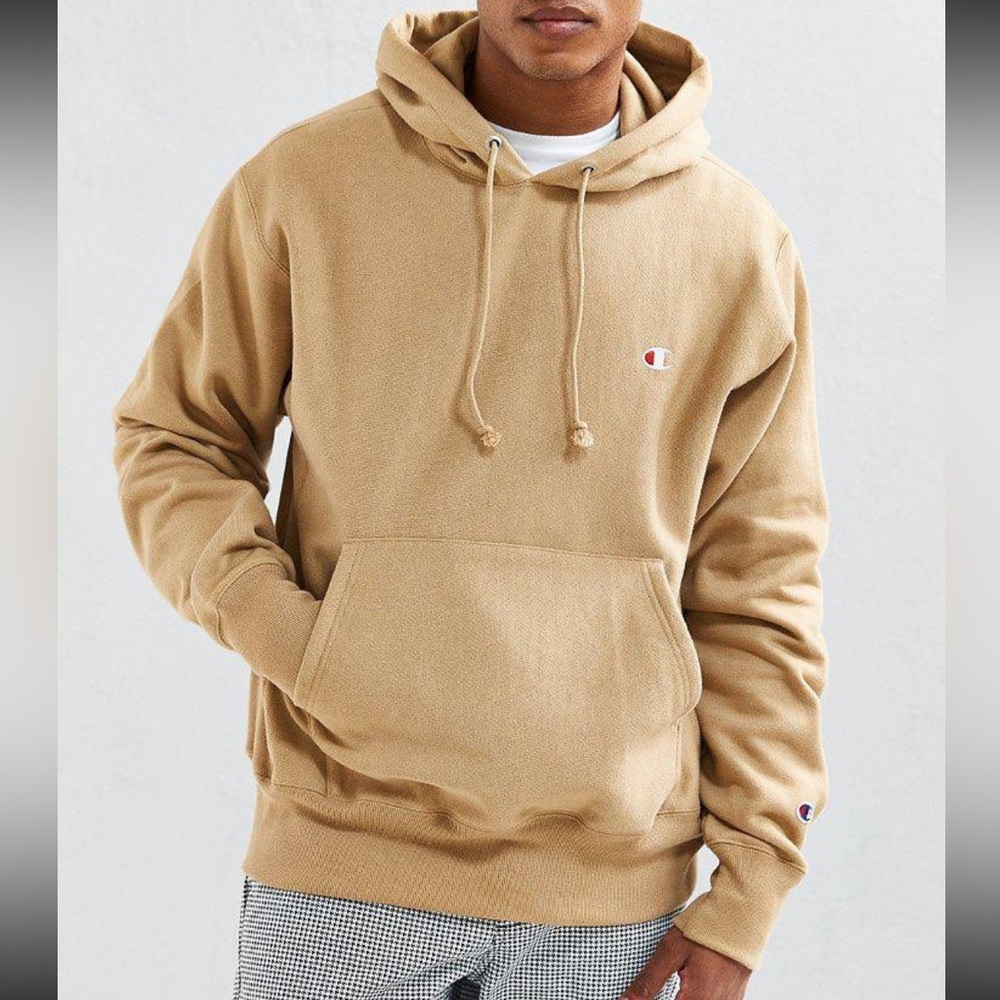 Champion x Urban Outfitters UO Reverse Weave Taupe Hoodie Men's Size Small